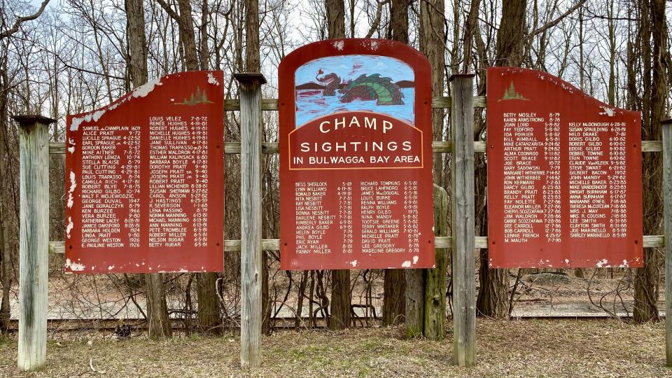 Champ sightings sign in Port Henry