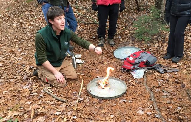 Making fire with wet materials