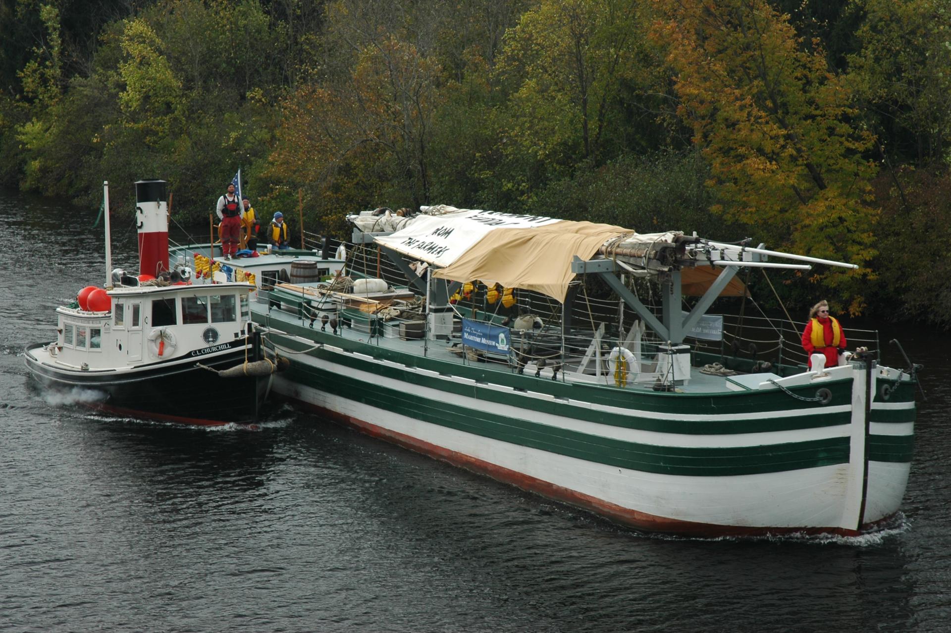 lois Mclure on Lake Champlain canal
