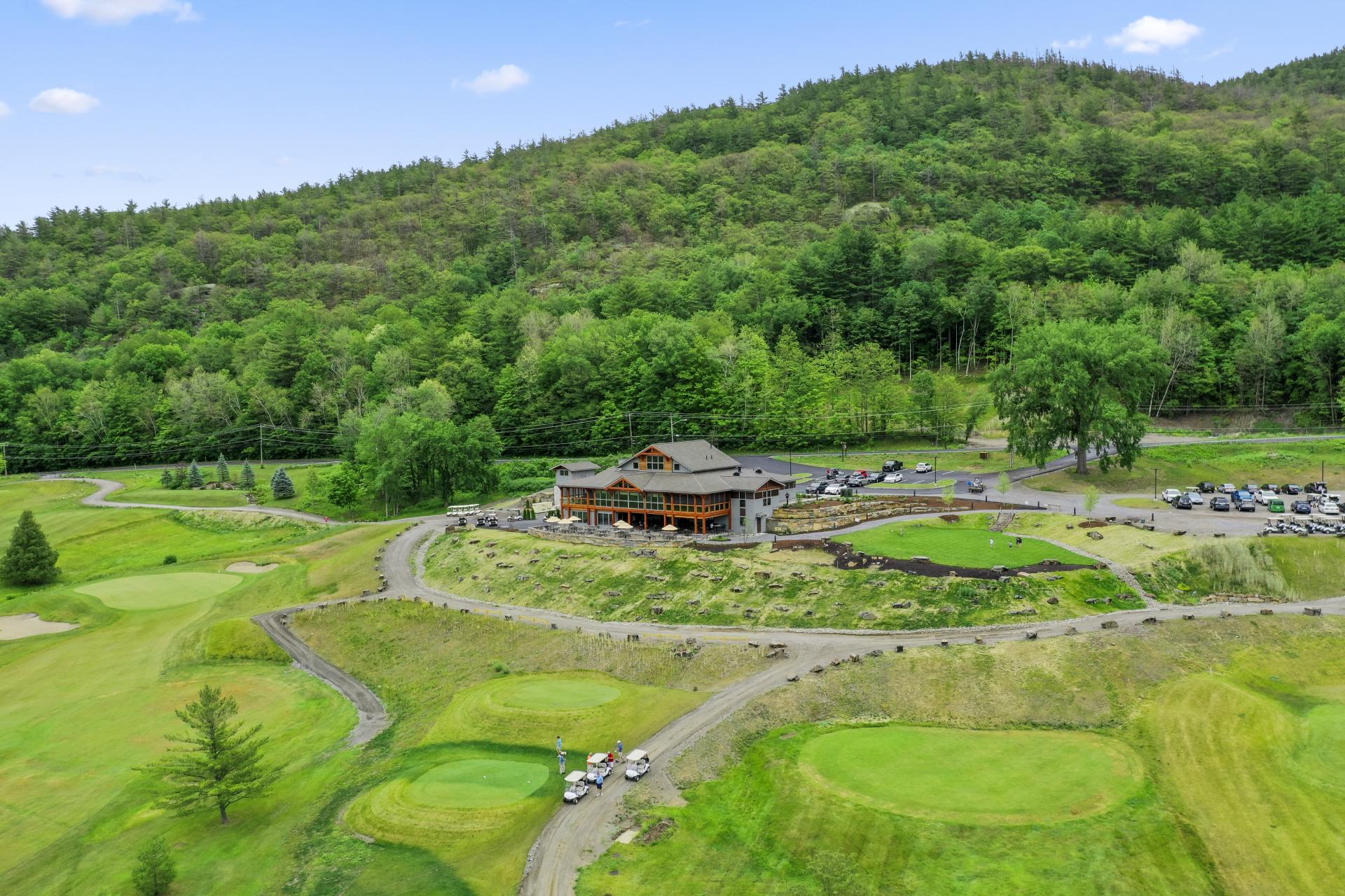 aerial view of ticonderoga golf course 