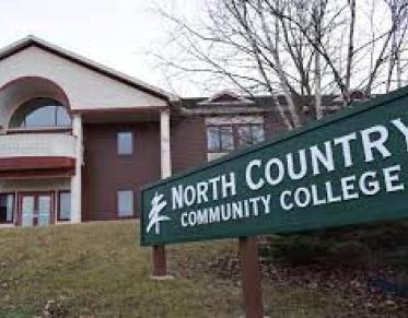 The front entry sign for North Country Community College.