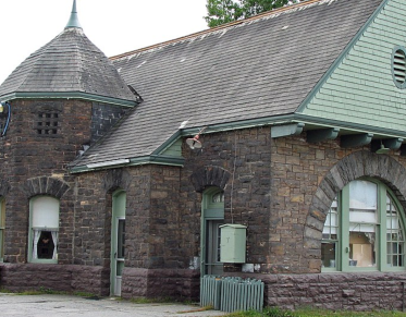 A large stone structure.