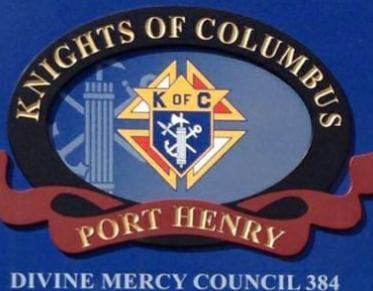 Knights of Columbus logo with Port Henry
