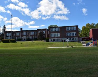 The exterior and athletic fields at the Lake View Campus of the Boquet Valley Central School District 
