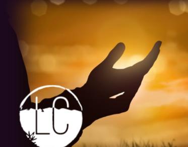 Life Church Logo of up turned hands with a sunset in the background and the letters 'L' and 'C'.