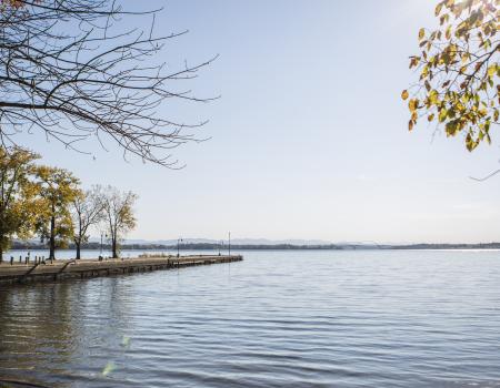 Explore the shores of Port Henry in the fall.