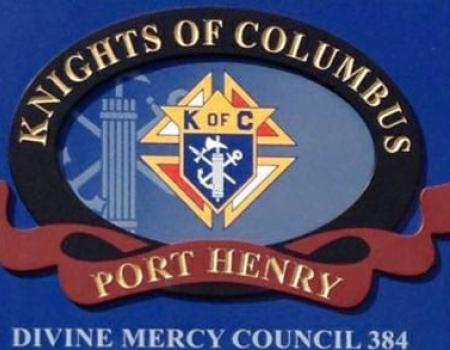 Knights of Columbus logo with Port Henry
