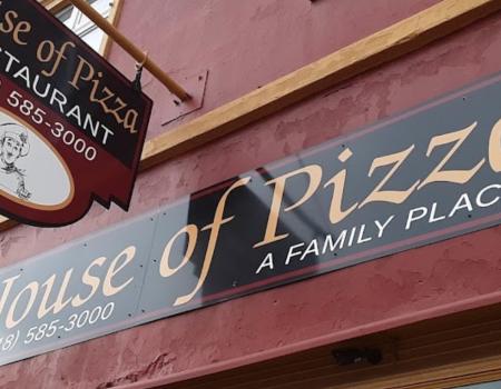 House of Pizza exterior sign