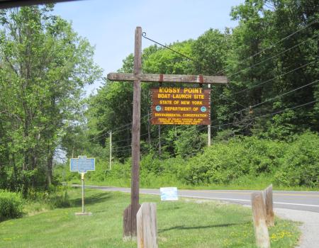 This Lake George boat launch is two miles from Fort Ticonderoga.