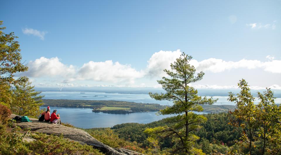  Rattlesnake Mountain views extend all the way to the "big lake&#44;" Lake Champlain&#44; and the Green Mountains across it.