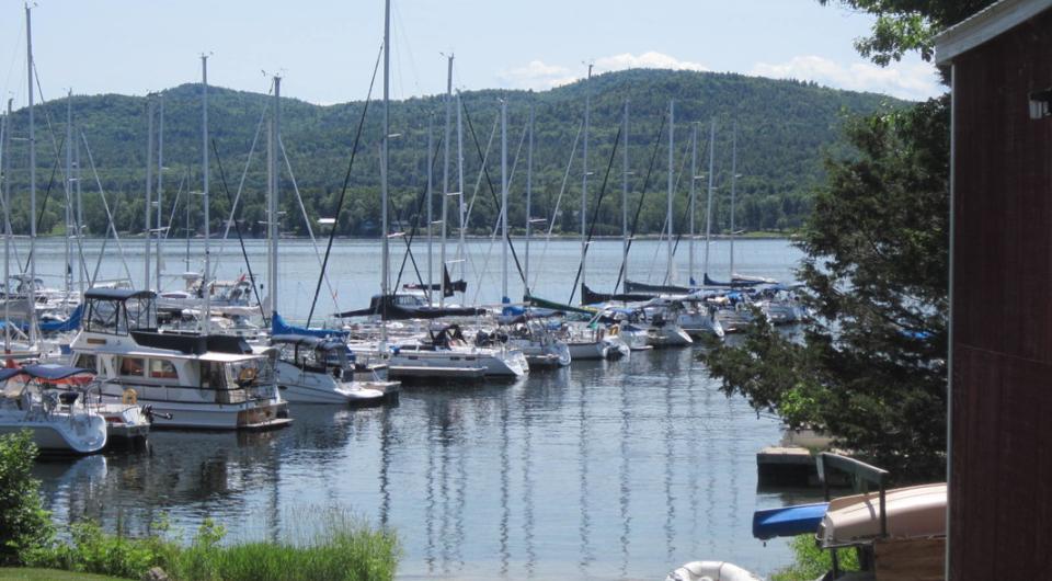 Willsboro Bay is a more sheltered body of water popular with anglers.