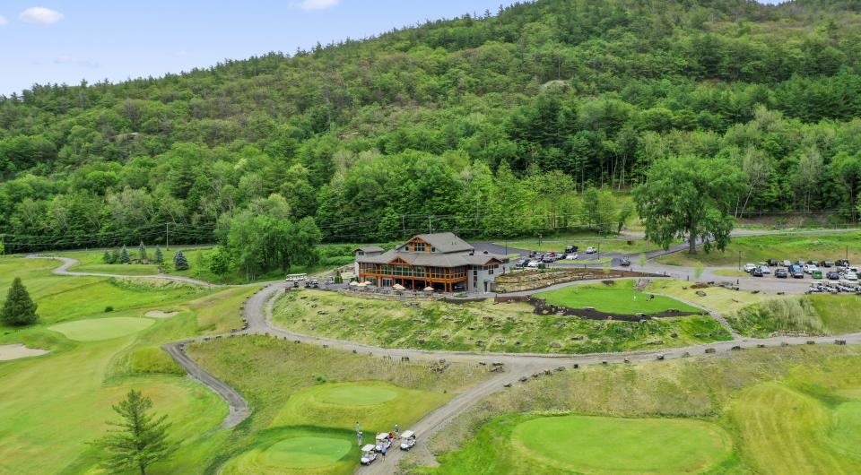 aerial view of ticonderoga golf course 