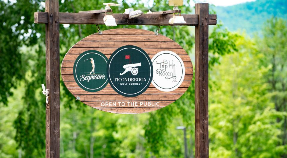 Ticonderoga Golf Course road signs 