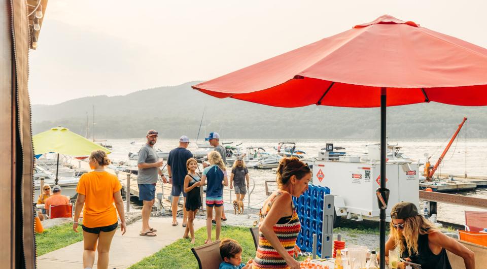 dining at indian bay