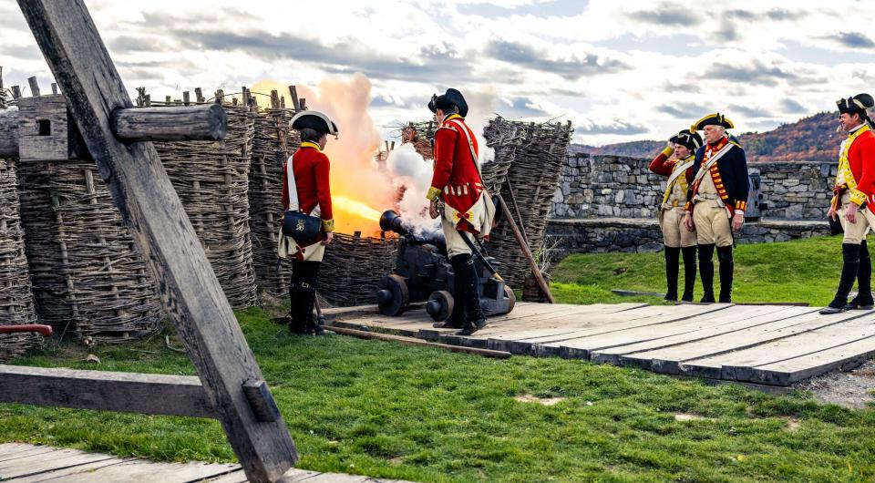 A cannon exploding