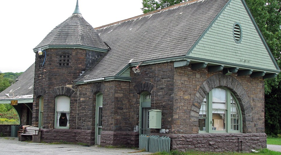 A large stone structure.
