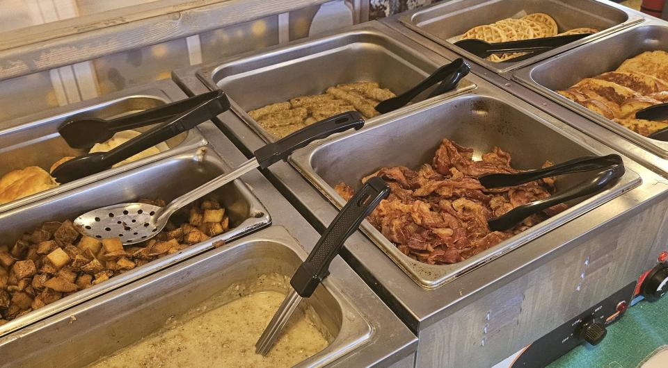 Breakfast bar at the Willsboro Diner with homefries