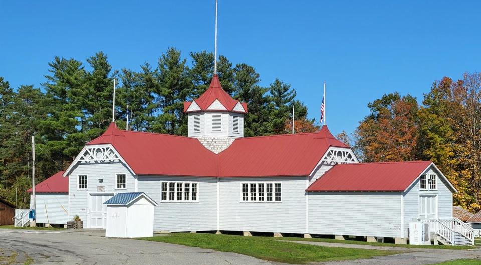 Exterior view of Floral Hall on the Essex County Fairgrounds in Westport