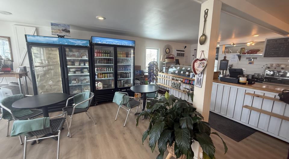 Cupcakes on display on the front counter at Essex Ice Cream Cafe.