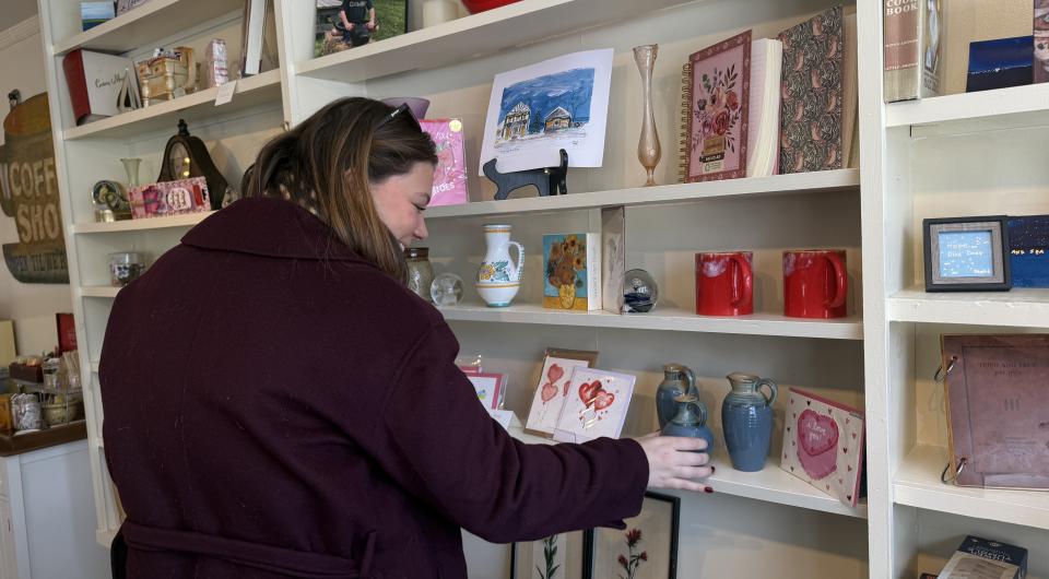 A wall of colorful cards
