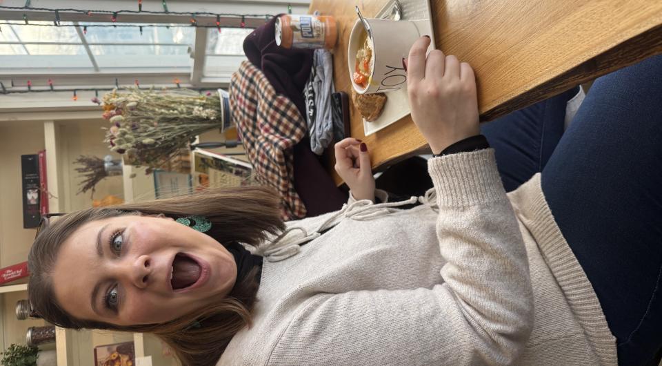 Soup and a handpie for lunch at Essex Ice Cream Cafe.