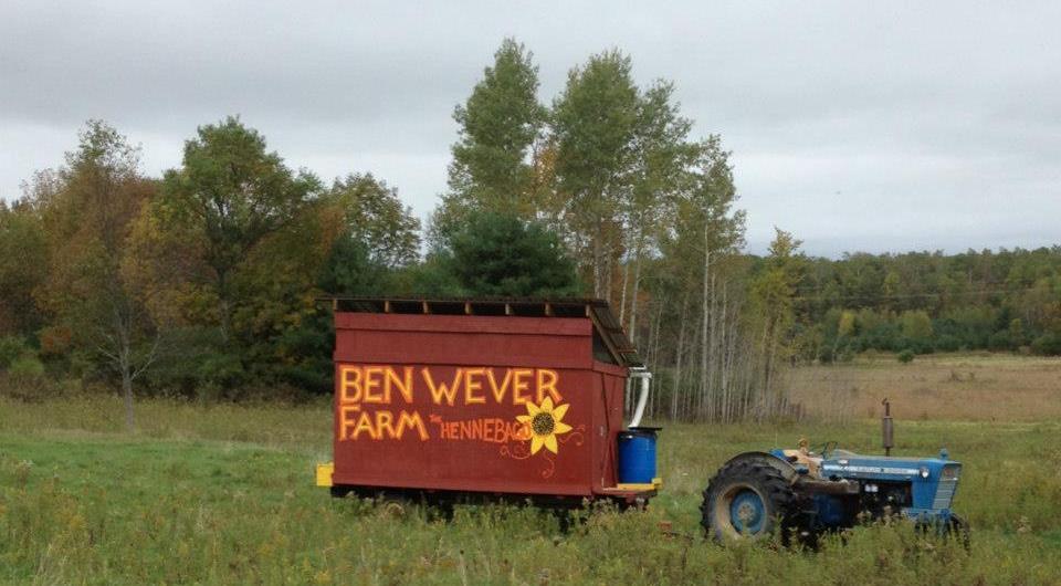 Farm sign and tractor