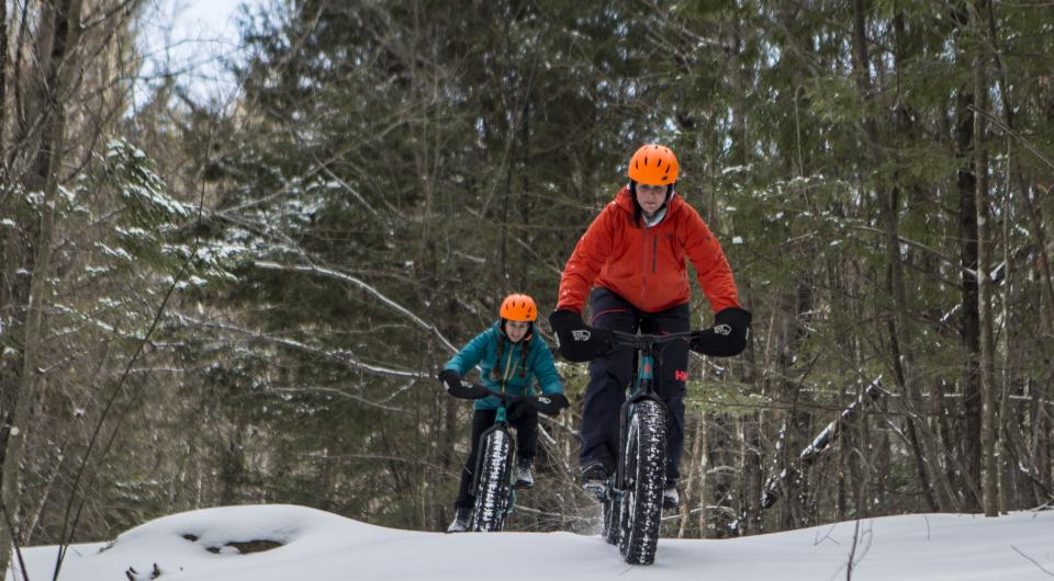 The winter mountain biking is fine and has many levels of difficulty.