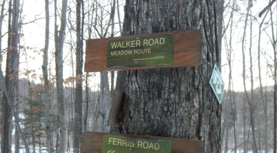 Trail signs along the Bobcat Trail