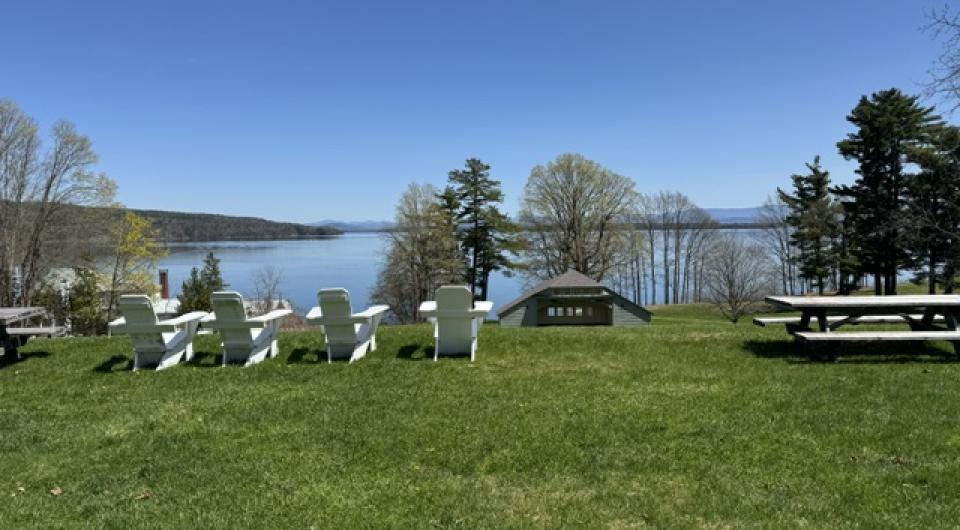 View overlooking lake champlain