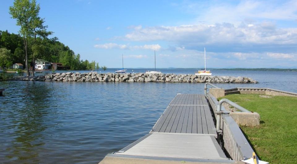 The boat launch area for Port Henry.