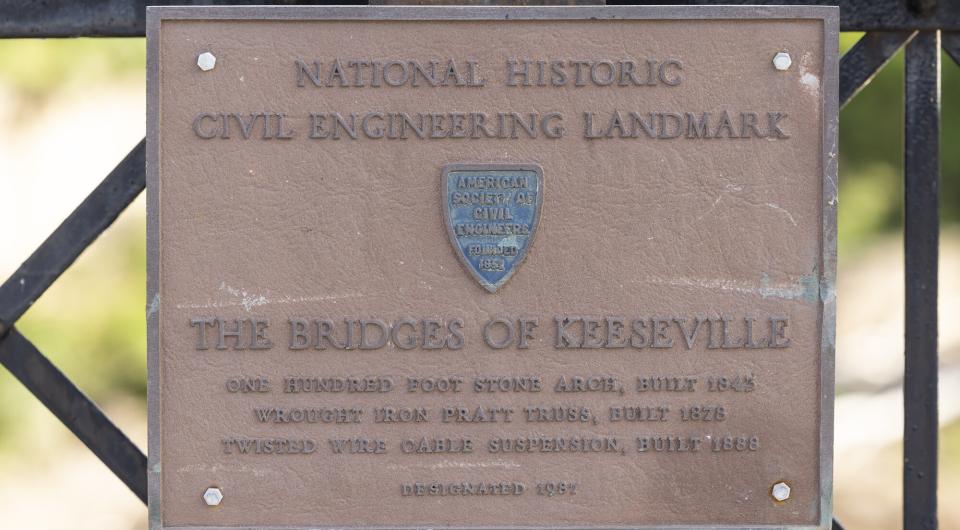 Plaque for the Bridge of Keeseville.