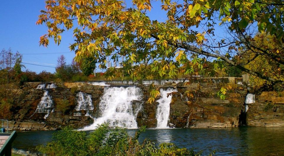 Falls at Bicentennial Park.