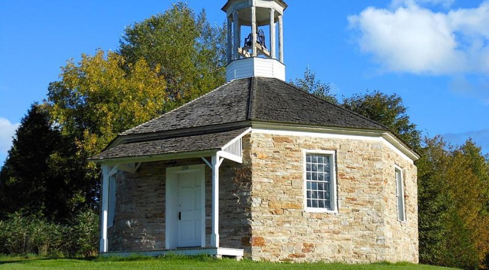 An old octagonal schoolhouse