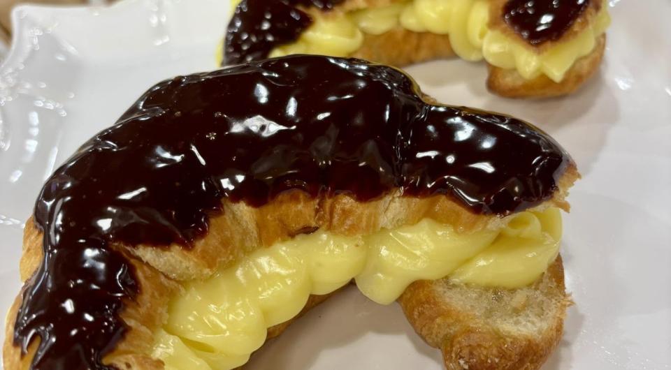 A Boston Creme Croissant at K & D Deli