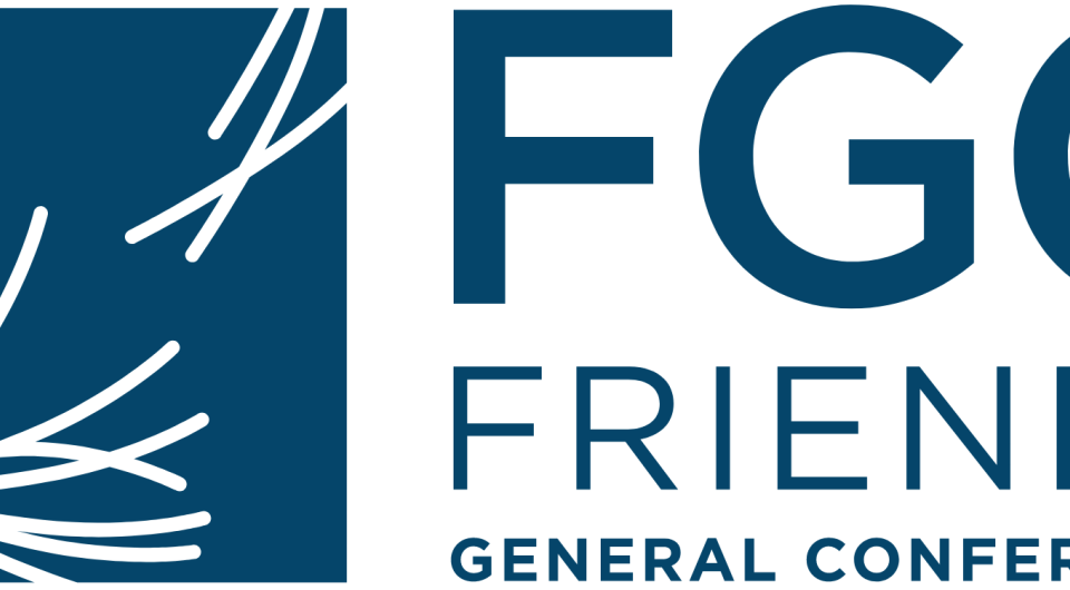 Logo in medium blue friends meeting 