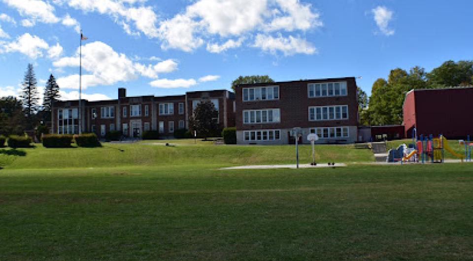 The exterior and athletic fields at the Lake View Campus of the Boquet Valley Central School District 