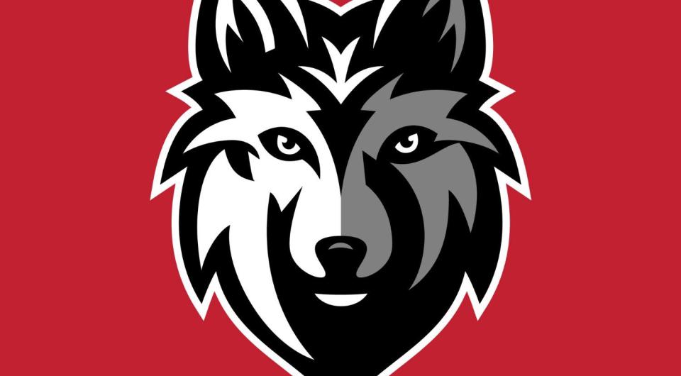 Willsboro wolves logo on a red background