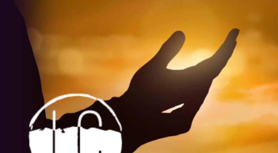 Life Church Logo of up turned hands with a sunset in the background and the letters 'L' and 'C'.