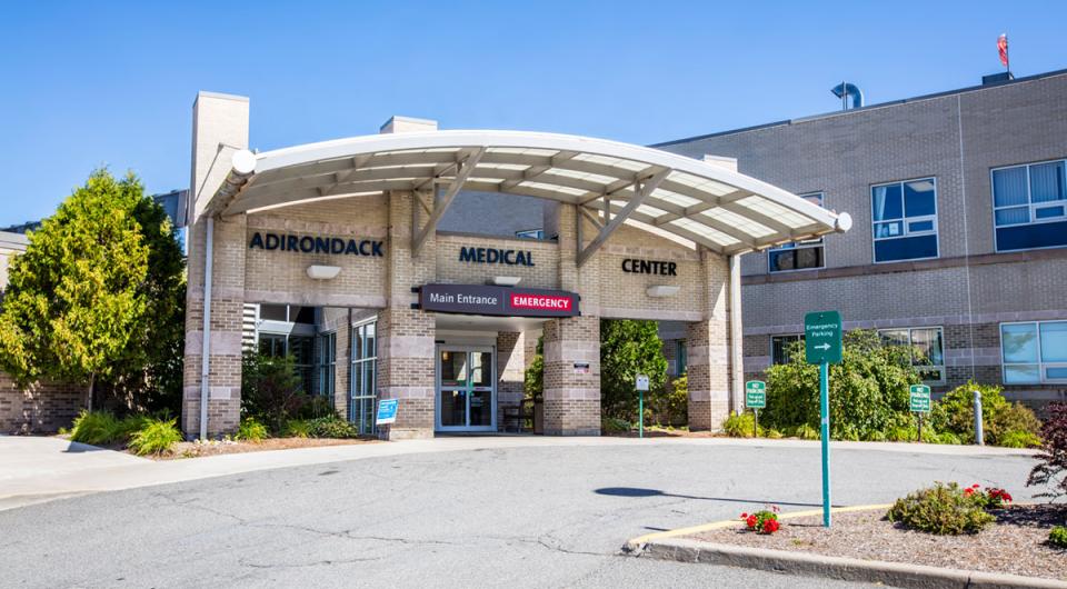 exterior of the adirondack medical center saranac lake
