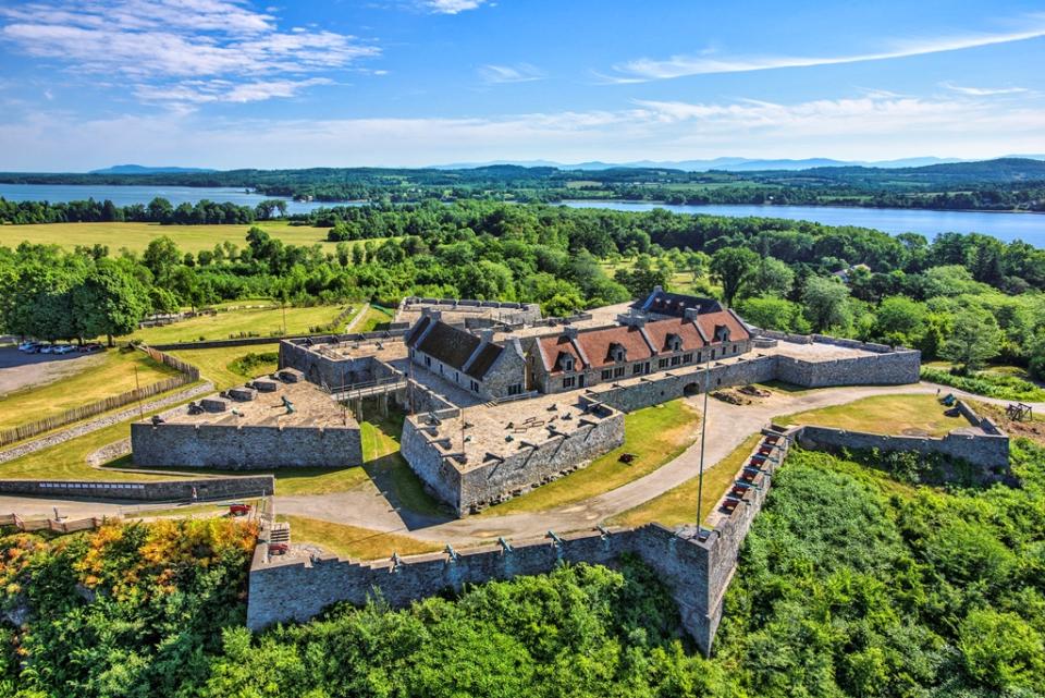 aerial view of Fort Ticonderoga