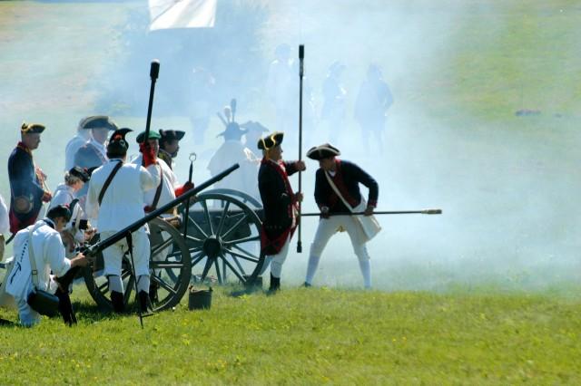 Re-enactment battle at Fort Ticonderoga