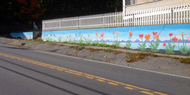 Flower mural in Moriah