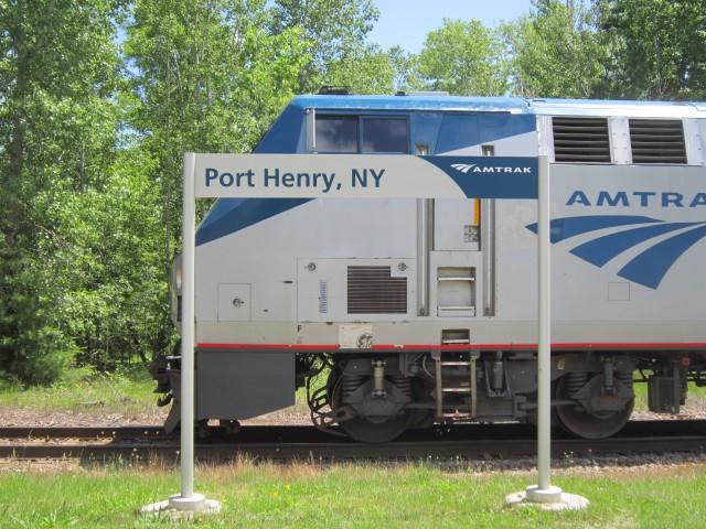 Amtrak's Adirondack at Port Henry.