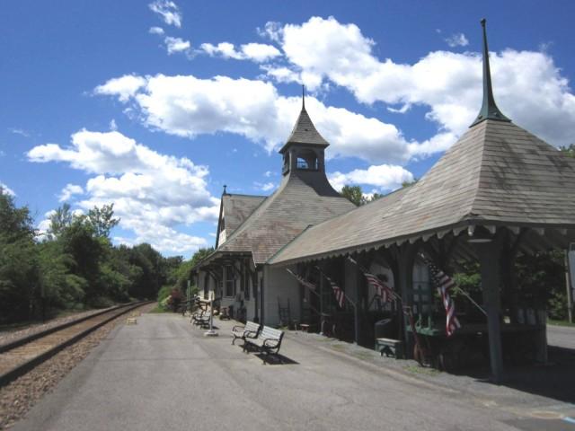 Westport Amtrak Station and the Depot Theatre,
