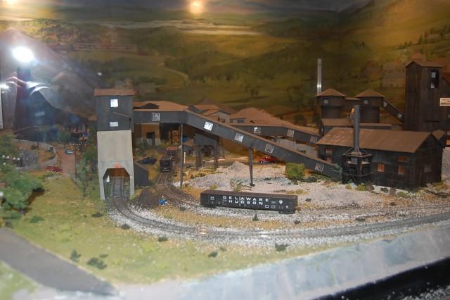Mining diorama at the Iron Center Museum.