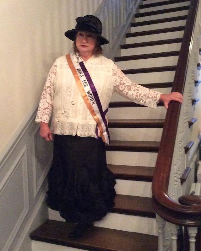 Diane O'Connor dresses the part in period garb.