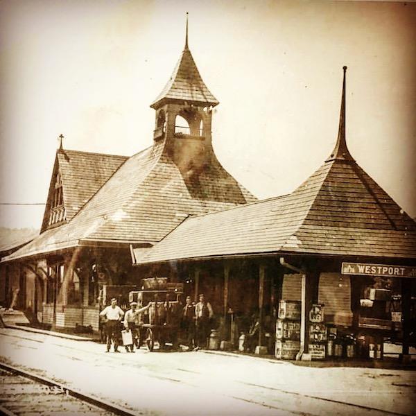 This photo is from 1876, when the Depot Theatre was a train depot.