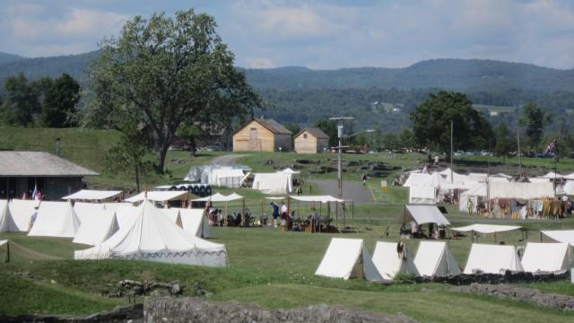 French and Indian War Encampment at the Crown Point State Historic Site.