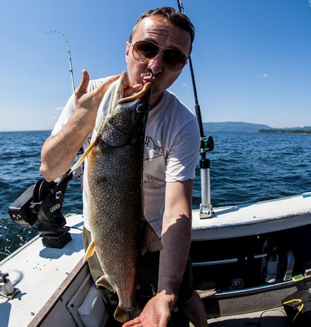 Downrigger Fishing Rods - Lake Champlain Editorial Photography