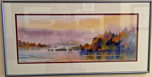 This painting, "Fall Reflections," is a wonderful example of both our blazing fall color and the talent in the area.